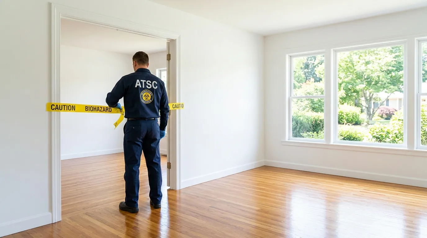 Certified biohazard cleanup crew performing Decomposition Cleanup in Mattapan